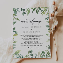 Invitación Moderna recepción de estilo Elopement