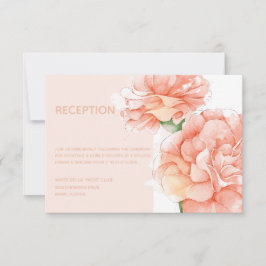 Invitación Moderna recepción floral elegante de boda