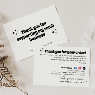 Invitación Moderna Retro Apoyo a la Pequeña Empresa Gracias
