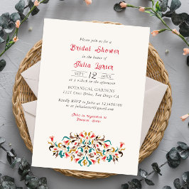 Invitación Moderna Romántica Elegante FloralWreath Bridal Duc