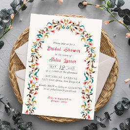 Invitación Moderna Romántica Elegante FloralWreath Bridal Duc