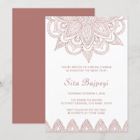 Moderna Rosa india Gold Mehndi Hindu Bridal Shower