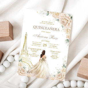 Invitación Moderna Rustica de Quinceañera