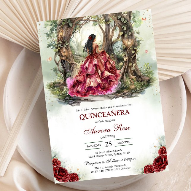 Invitación moderna rústica de Quinceañera (Subido por el creador)