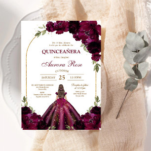 Invitación moderna rústica de Quinceañera