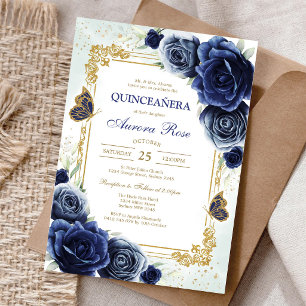Invitación Moderna Rústica de Quinceañera