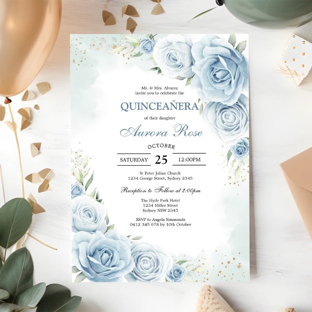 Invitación Moderna Rústica de Quinceañera (Subido por el creador)