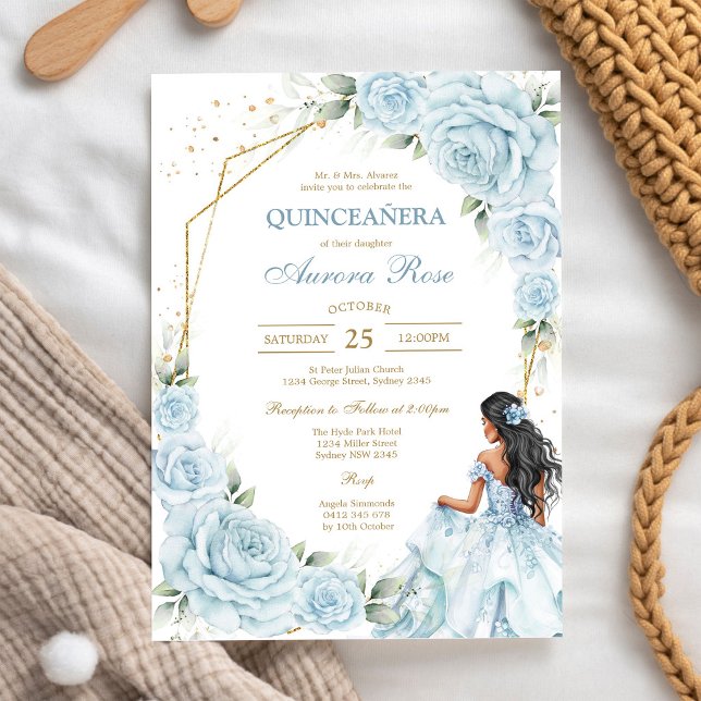 Invitación Moderna Rústica Floral Quinceañera (Subido por el creador)