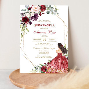Invitación Moderna Rústica Quinceañera