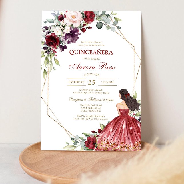 Invitación Moderna Rústica Quinceañera (Subido por el creador)