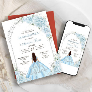 Invitación Moderna Rústica Quinceañera