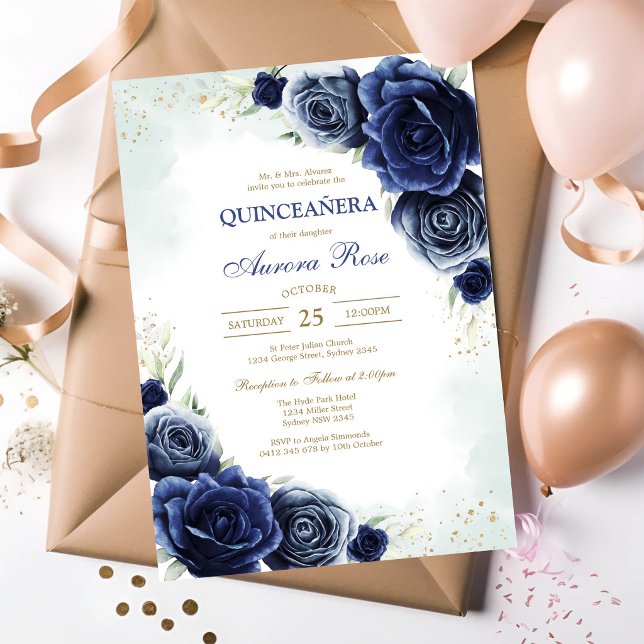 Invitación Moderna Rústica Quinceañera (Subido por el creador)