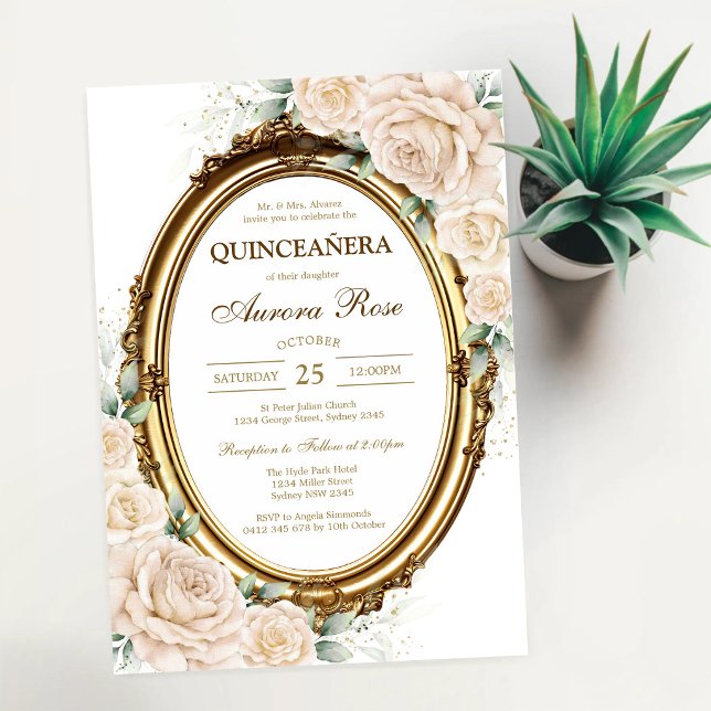 Invitación Moderna Rústica Quinceañera (Subido por el creador)
