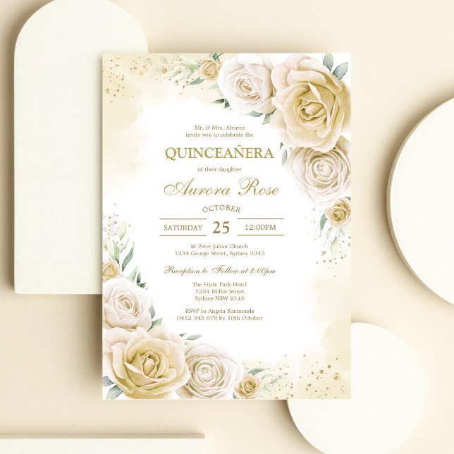 Invitación Moderna Rústica Quinceañera (Subido por el creador)