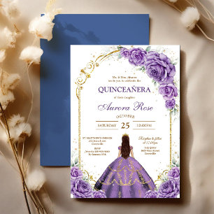 Invitación Moderna Rústica Quinceañera