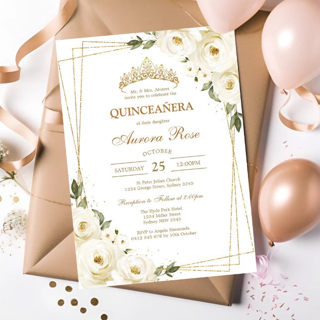 Invitación Moderna Rústica Quinceañera (Subido por el creador)