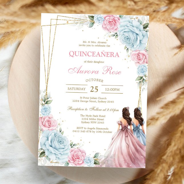 Invitación Moderna Rústica Quinceañera (Subido por el creador)