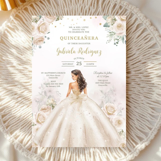 Invitación Moderna Rústica Quinceañera (Subido por el creador)