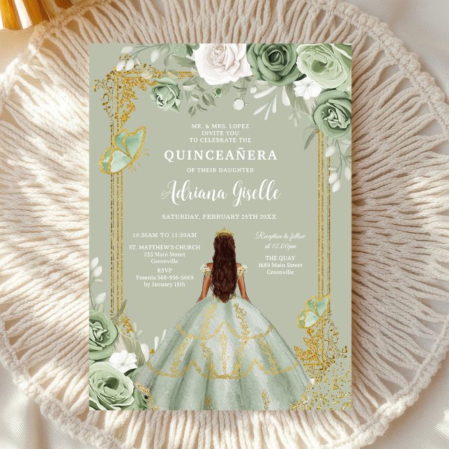 Invitación Moderna Rústica Quinceañera (Subido por el creador)
