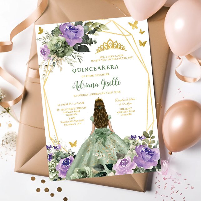 Invitación Moderna Rústica Quinceañera (Subido por el creador)