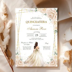 Invitación Moderna Rústica Quinceañera