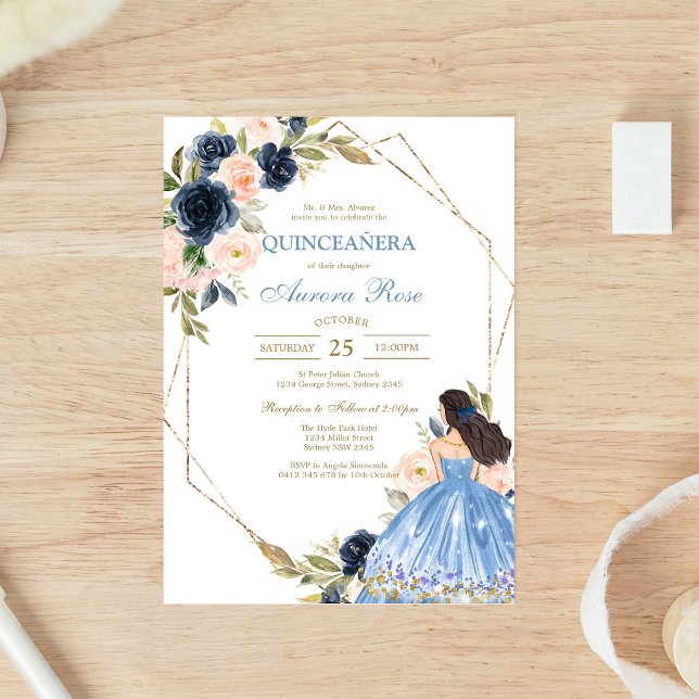 Invitación Moderna Rústica Quinceañera (Subido por el creador)