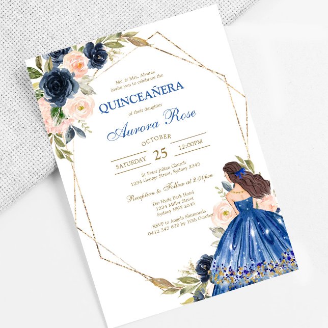 Invitación Moderna Rústica Quinceañera (Subido por el creador)