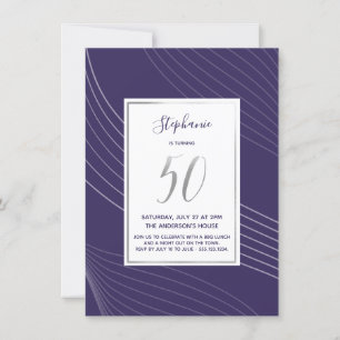 Invitación Moderna, sencilla y elegante 50 cumpleaños