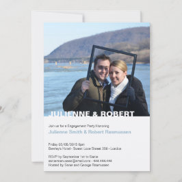 Invitación Moderna su propia fiesta de compromiso fotográfico