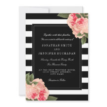 Moderna suite Boda de rayas blancas y negras