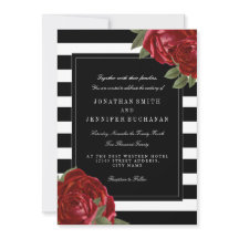 Moderna suite Boda de rayas blancas y negras