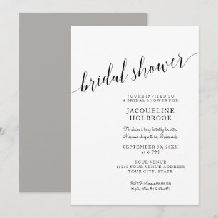 Invitación Moderna tipografía de escritura Minimalista con du