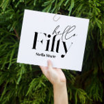 Invitación Moderna tipografía mínima simple 50 años<br><div class="desc">Moderna y mínima tipografía simple invitación de cumpleaños 50 en blanco y negro. Parte de una colección contemporánea.</div>