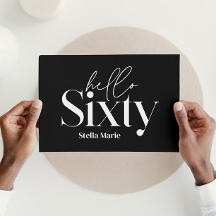 Invitación Moderna tipografía mínima simple cumpleaños número