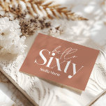 Invitación Moderna tipografía mínima simple cumpleaños número<br><div class="desc">Moderna tipografía mínima simple terracota y blanca invitación de cumpleaños 60. Parte de una colección contemporánea.</div>
