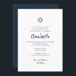 Invitación Moderna tipografía simple manuscrita Bat Mitzvah<br><div class="desc">Compuesta por libreto y tipografía de suero; Todo sobre un fondo blanco. 

Esto es diseñado por Select Fiesta Supplied,  exclusivo para Zazzle.

Disponible aquí:http://www.zazzle.com/selectpartysupplies</div>