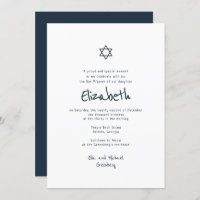 Moderna tipografía simple manuscrita Bat Mitzvah