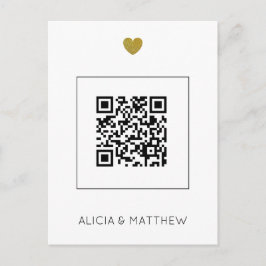 Invitación moderna todo en una boda con código QR
