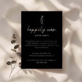 Invitación Moderna toma de fotos y recepción de Bodas negros