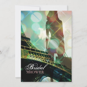 Invitación Moderna Torre Eiffel Paris Ducha Bridal