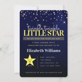 Invitación Moderna Twinkle Twinkle Little Star Baby Shower