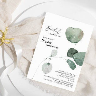 Invitación Moderna vegetación Boda blanco ducha de novia