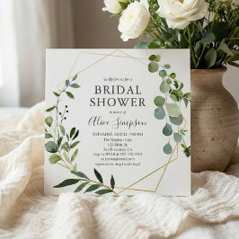 Invitación Moderna vegetación Eucalyptus Ducha Bridal
