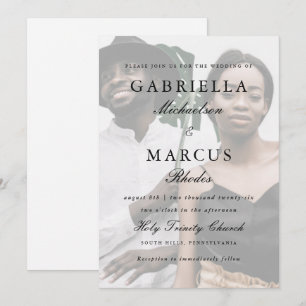 Invitación Moderna visualización de fotos y simple Boda de ti