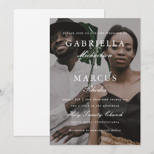 Invitación Moderna visualización de fotos y simple Boda de ti
