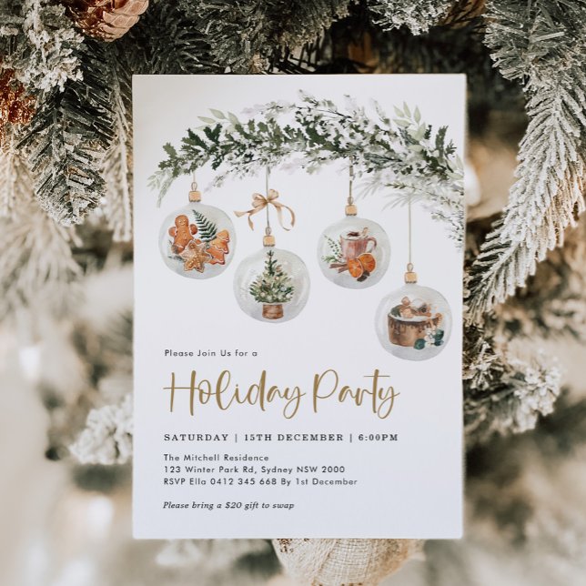 Invitación Moderna y acogedora fiesta de feriado de invierno (Subido por el creador)