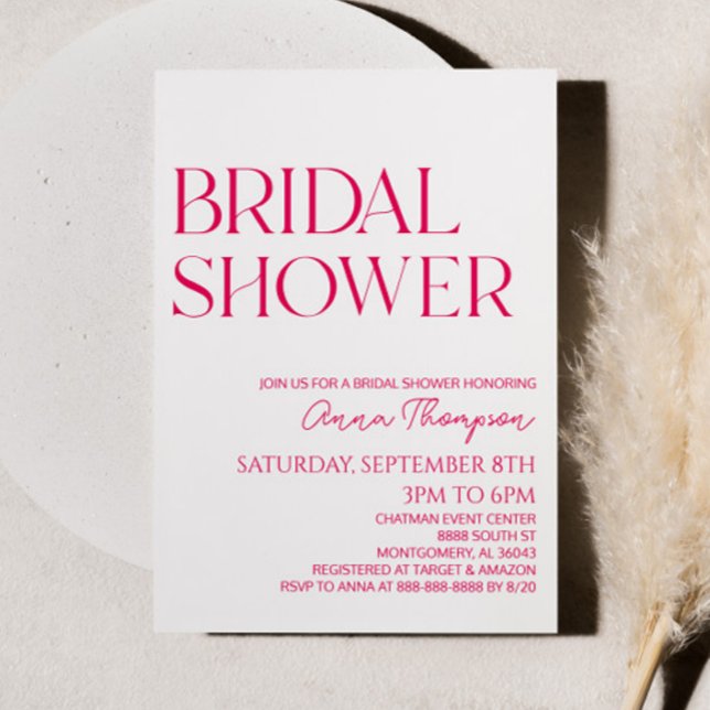 Invitación Moderna y cálida ducha de novia Minimalista (Subido por el creador)