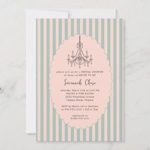 Invitación Moderna y caprichosa ducha de novia