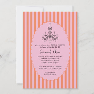 Invitación Moderna y caprichosa ducha de novia
