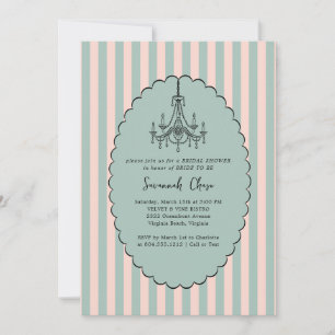 Invitación Moderna y caprichosa ducha de novia